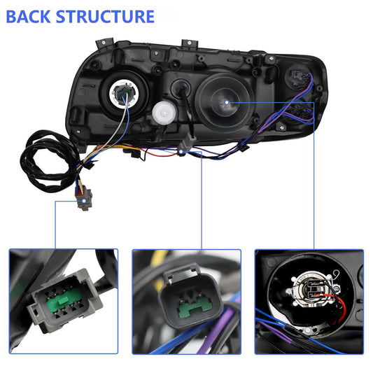 2008-2018 Peterbilt 388-389, Headlights, American Version, Halogen Assembly-LED Light Strip