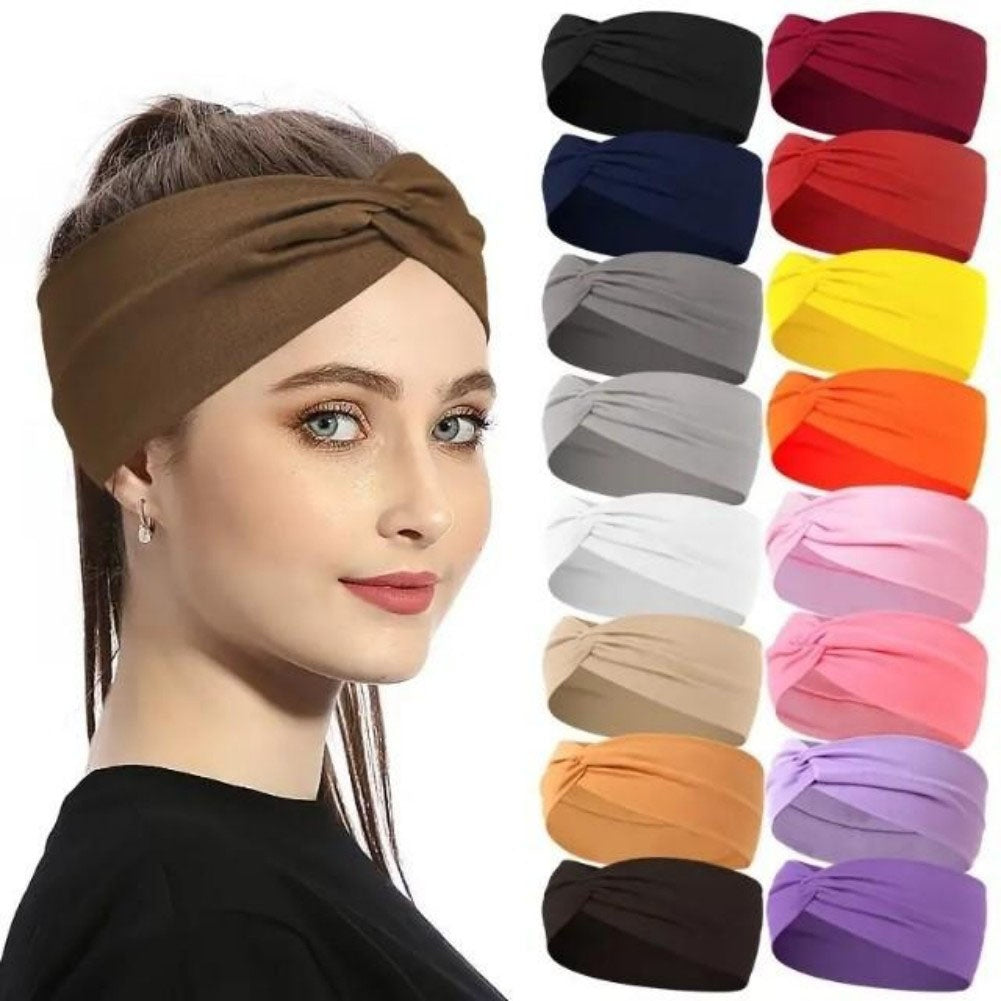 5 Packs Headbands For Women, Fashionable Sports Hairbands, Yoga Elastic Hair Bands Workout Running