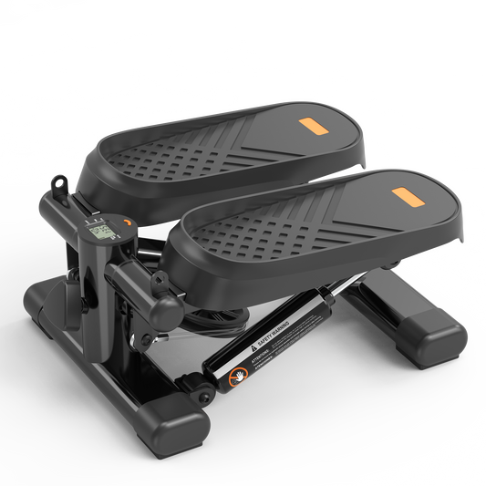 Home Office Exercise 330LBS Capacity Mini Stepper With Resistance Bands And LCD Monitor